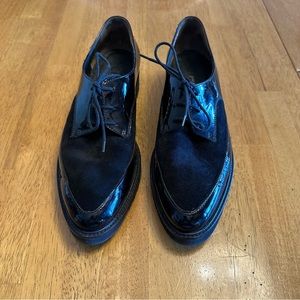 PAUL GREEN black Oxford Loafer Sz 9 Womens